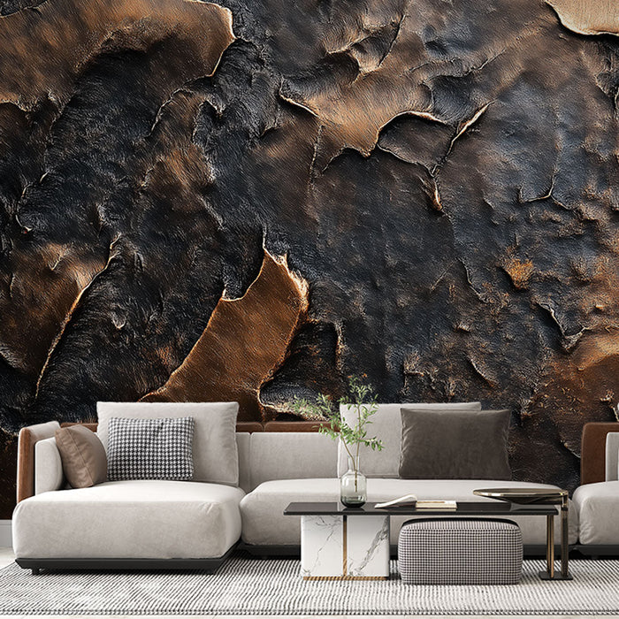 Luxury textured mural installation