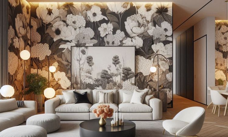 Commercial office wallpaper